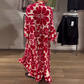 ❤️Locker sitzendes, knöchellanges Kleid mit Blumendruck für Damen