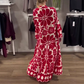 ❤️Locker sitzendes, knöchellanges Kleid mit Blumendruck für Damen