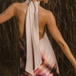 Damen-Neckholder-Kleid in Maxilänge mit Batikmuster