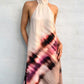 Damen-Neckholder-Kleid in Maxilänge mit Batikmuster