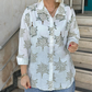Lässiges Hemd mit botanischem Print für Frauen