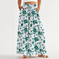 Weit geschnittene Hose mit Blumenmuster und hoher Taille