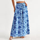 Weit geschnittene Hose mit Blumenmuster und hoher Taille