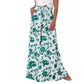 Weit geschnittene Hose mit Blumenmuster und hoher Taille