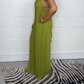 Sexy, lockerer Plissee-Jumpsuit mit Trägern für Damen