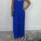 Sexy, lockerer Plissee-Jumpsuit mit Trägern für Damen