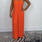 Sexy, lockerer Plissee-Jumpsuit mit Trägern für Damen