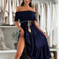 👗Modisches schulterfreies, kurzärmliges, langes Damenkleid🌺