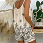 🌟Zeitlich begrenztes Sonderangebot 🌈 Damen-Set bestehend aus einem bedruckten Top mit schmalen Trägern und einer Shorts