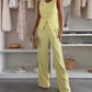 🌸Sommer-Schnäppchen 49 % RABATT🌸Set aus ärmellosem Oberteil und langer Hose für Damen