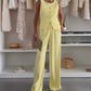 🌸Sommer-Schnäppchen 49 % RABATT🌸Set aus ärmellosem Oberteil und langer Hose für Damen