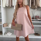 Lässiges ärmelloses A-Linien-Kleid für Damen