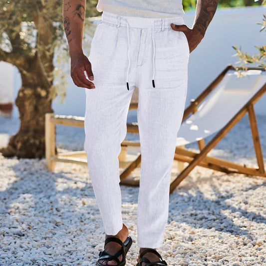 Herren lockere Freizeithose mit Kordelzug