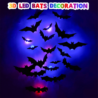 🎁50% RABATT🦇Halloween 3D-beleuchtete Fledermäuse