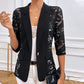 Eleganter Damenblazer mit transparenter Spitzenverzierung