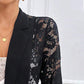 Eleganter Damenblazer mit transparenter Spitzenverzierung