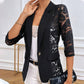 Eleganter Damenblazer mit transparenter Spitzenverzierung