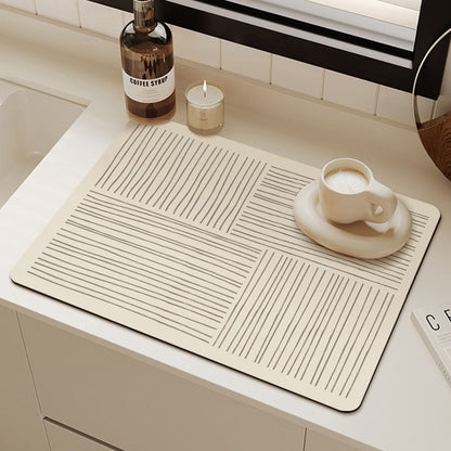 Minimalistische, rutschfeste und wasserabsorbierende Tischmatte
