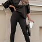 🔥Solange der Vorrat reicht 50% Rabatt!🎉 Damen Freizeit-Zweiteiler: Sweatshirt mit Buchstaben-Print & Hose