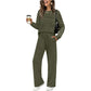🔥Letzter Tag 50% Rabatt✨Loungeset für Damen: Top mit Rundhalsausschnitt & Hose mit Kordelzug💖
