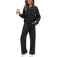 🔥Letzter Tag 50% Rabatt✨Loungeset für Damen: Top mit Rundhalsausschnitt & Hose mit Kordelzug💖