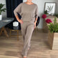 Elegantes 3-teiliges Set aus Longline-Cardigan, Top und Hose