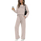 Set für Damen mit Rundhals-Top und Kordelzughose