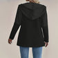 Trendy Damenjacke mit Kapuze und langen Ärmeln und Reißverschluss