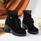 🔥Black-Friday-Mega-Angebot – 50% Rabatt!🔥Damen-Stiefeletten mit dickem Absatz und Spitze