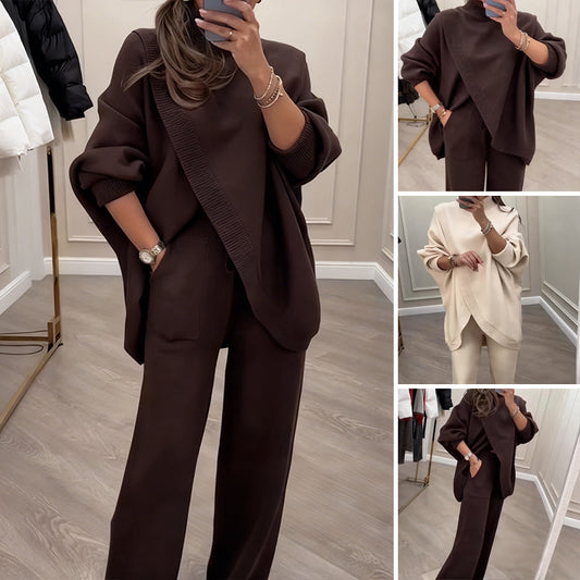 2-teiliges Oversize-Set aus Pullover und Hose für Damen