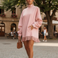 ✨ LETZTER TAG VERKAUF 50% RABATT ✨Casual Turtleneck Pocket Dress with Tassel Hem