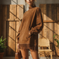 ✨ LETZTER TAG VERKAUF 50% RABATT ✨Casual Turtleneck Pocket Dress with Tassel Hem