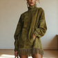 ✨ LETZTER TAG VERKAUF 50% RABATT ✨Casual Turtleneck Pocket Dress with Tassel Hem