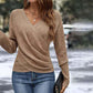 🔥🔥Nur für kurze Zeit 50% Rabatt👚Elegantes, lässiges Strickoberteil mit V-Ausschnitt für Damen