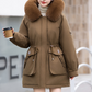 Warmer Damen-Parka mit abnehmbarer Innenjacke & Kunstfellkapuze