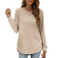 ⏰Heißer Verkauf - Damen-Sweatshirt mit Rundhalsausschnitt und abgerundetem Saum
