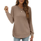 ⏰Heißer Verkauf - Damen-Sweatshirt mit Rundhalsausschnitt und abgerundetem Saum