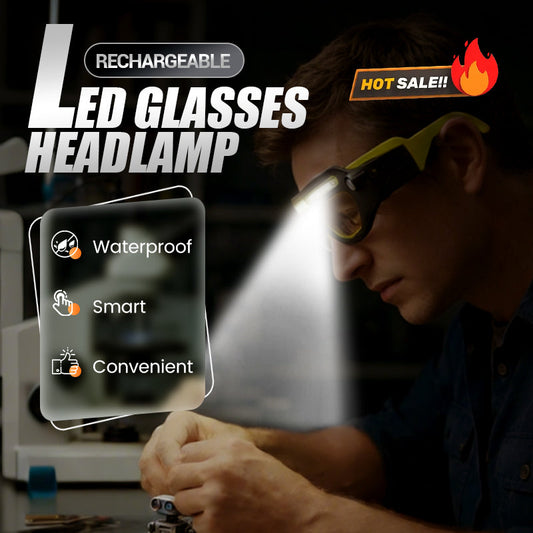 ⏰ 🔦 Limitierter Mega-Deal: Kauf 3, erhalt 4 & spare 51%! 👓 Die wiederaufladbare Stirnlampe für jede Brille. Hände frei, Licht parat.