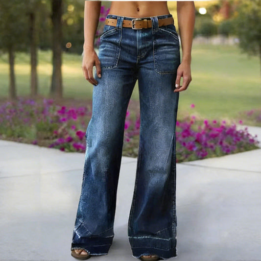 💎👖 Jetzt im Trend – Retro-Flare-Jeans mit Taschen – stylisch und bequem