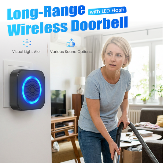 📢📢42 % Rabatt!! ⏰🚨 Einfach zu installieren! WLAN-freie Funk-Türklingel mit extremer Reichweite & Nachtsicht-LED | Perfekt für Haus & Garten 🏡✨