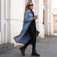 📢📢60 % Rabatt!! ⏰👖【Lange Jeansjacke】—— Zugeknöpft für Eleganz, aufgeknöpft für Flair – ein Kleidungsstück, mit dem Sie den Stil im Frühling und Herbst meistern!🤠💙✨