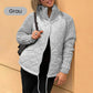 🔥Solange der Vorrat reicht 50% Rabatt!🎉Gestrickte Patchwork-Pufferjacke für Damen