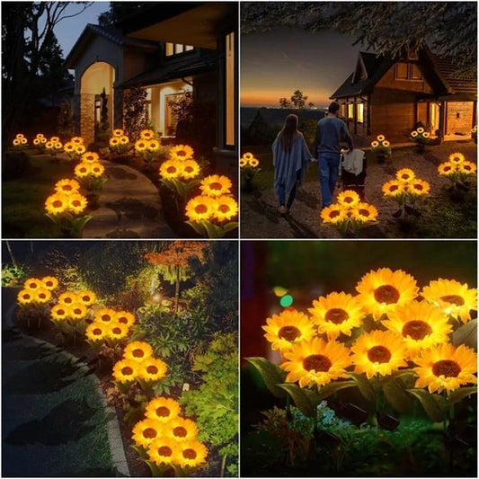 🌻SCONTO DEL 50%! ☀️ Luci solari a forma di girasole impermeabili - Petali realistici, IP65 resistenti alle intemperie e luminosità automatica 8-12 ore ☀️🌻