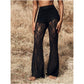 Elegante Schlaghose aus Spitze mit hohem Bund