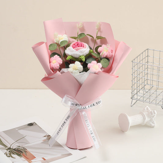 🔥Solange der Vorrat reicht 58 % Rabatt!🎉Handmade Delicate Crochet Flower Bouquet