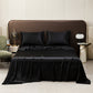 🛏️ Unifarbenes Satin-Spannbettlaken | Haar- & hautfreundlich | Temperaturausgleichend | Langlebig & maschinenwaschbar