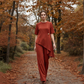 Asymmetrisches Oberteil & Weite-Hose-Set