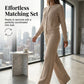 2-teiliges Set aus Strickoberteil und Hose für Damen
