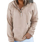 Lässiges Sweatshirt mit Knöpfen und Kordelzug