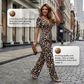 💎 -50% AUF DEN LEOPARDEN-JUMPSUIT! 💎 V-Ausschnitt, Tailliert & Weites Bein im Retro Y2K Style für Damen